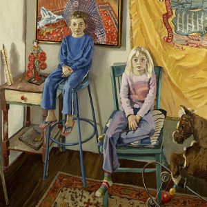 Yelena and Oliver, 2005; painting of the artist's children.
