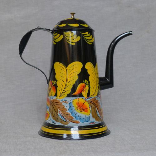 Country painted coffee pot, Pennsylvania style